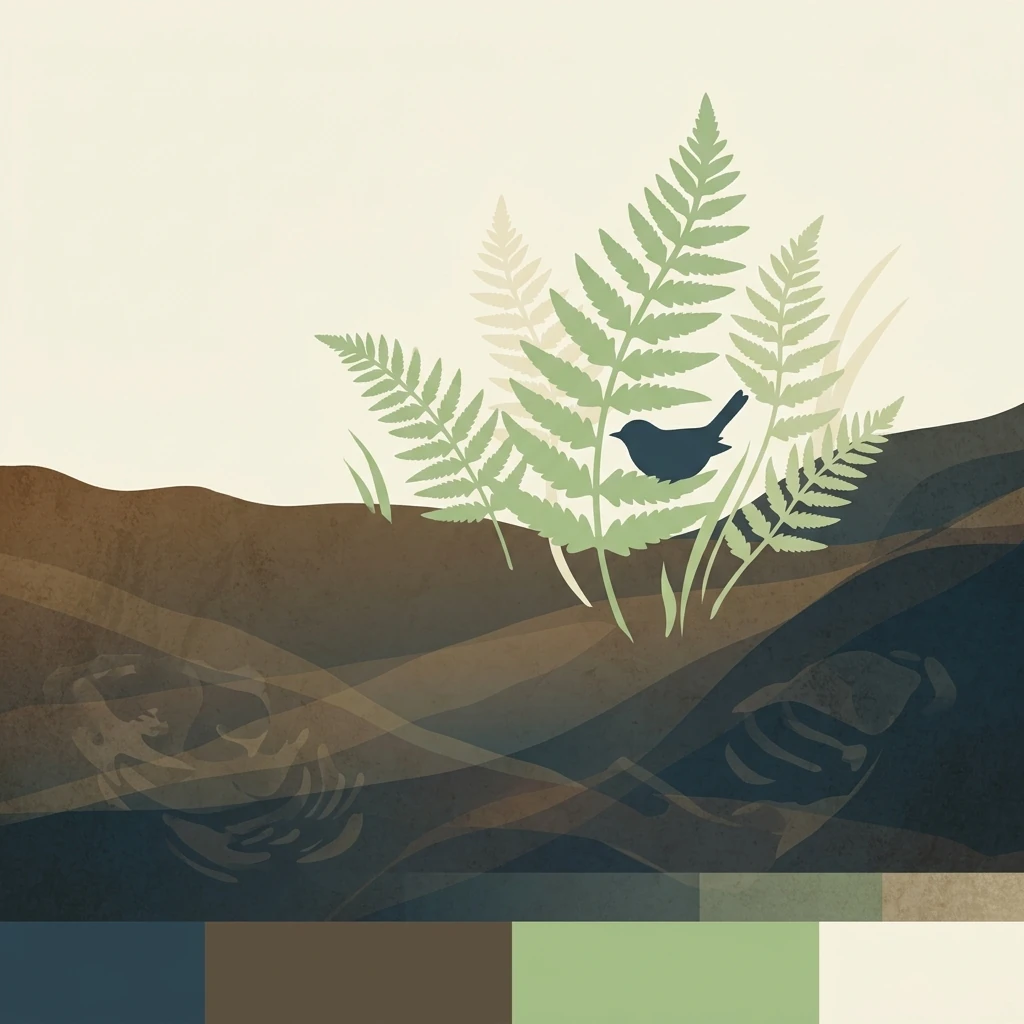 Illustrated extinction and recovery field-guide tile
