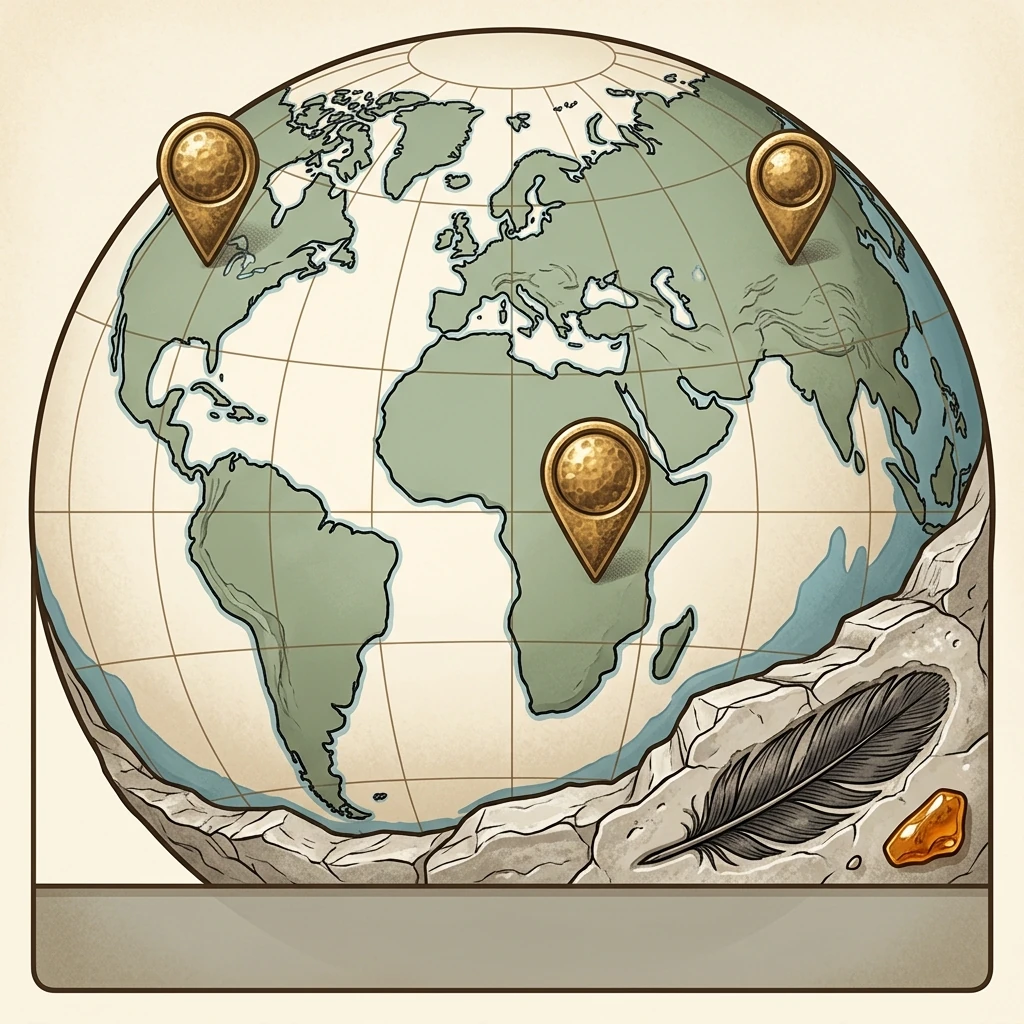 Feather evolution evidence tile