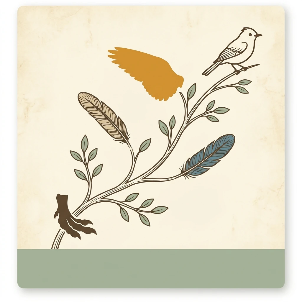 Botanical branching lineage tile